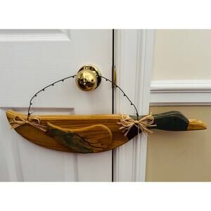 Carved Wood Mallard Duck Goose Farmhouse Cottagecore Wall Decor